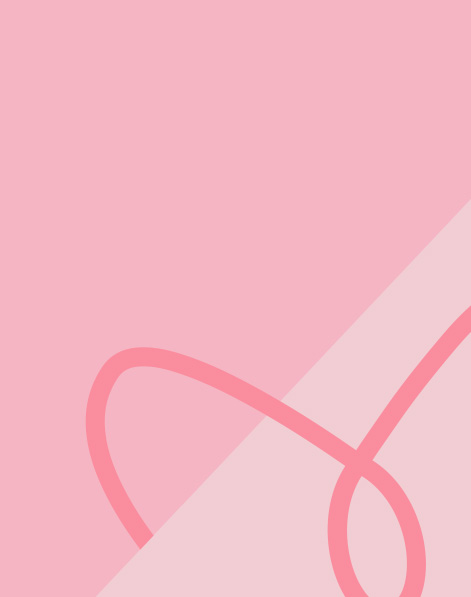 Una línea dibujando parte de un corazón contra un fondo rosa.