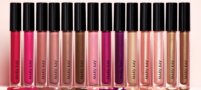 Todos los tonos del nuevo Mary Kay Unlimited™ Lip Gloss en acabados cremoso, perlado y luminoso. 