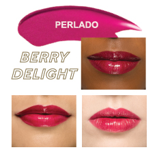 Mary Kay Unlimited™ Lip Gloss en Berry Delight en tonos de piel marfil, beige y bronce