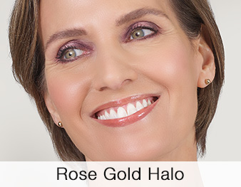 Model wearing the Mary Kay® Rose Gold Halo Makeup Artist Look
