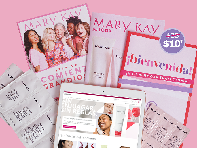 Art&iacute;culos incluidos en el programa Mary Kay eStart, como muestras de productos, cat&aacute;logos y m&aacute;s.