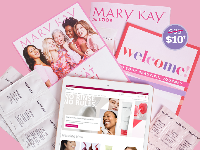 Items included in the Mary Kay eStart program like product samples, catalogs, and more. 